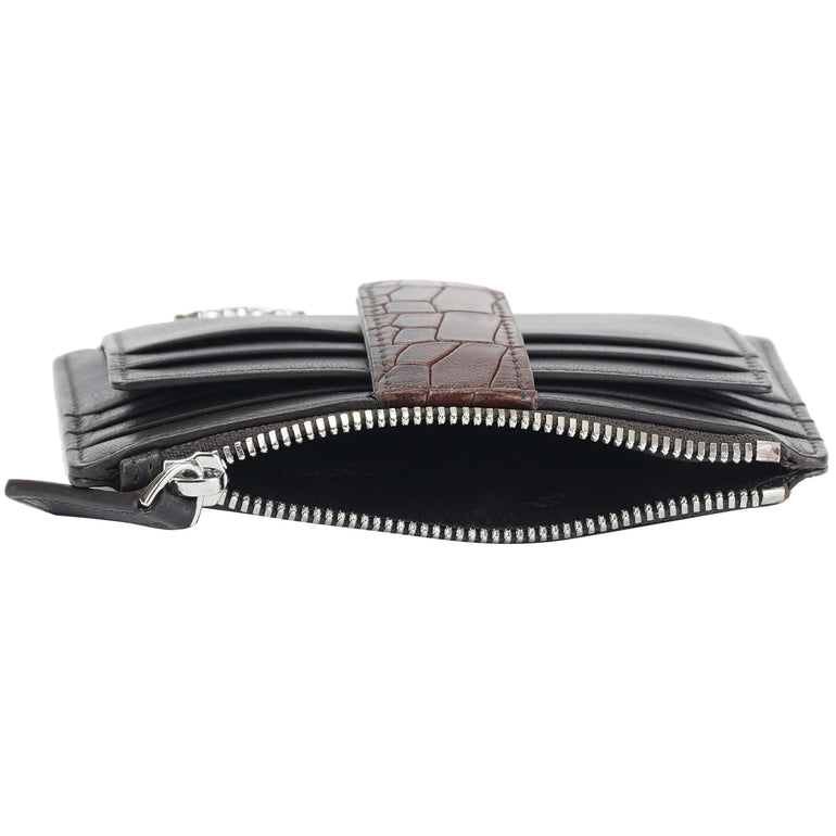 Mancini Wallets Mancini Croco2 Women’s Card Case with Enhanced RFID Protection