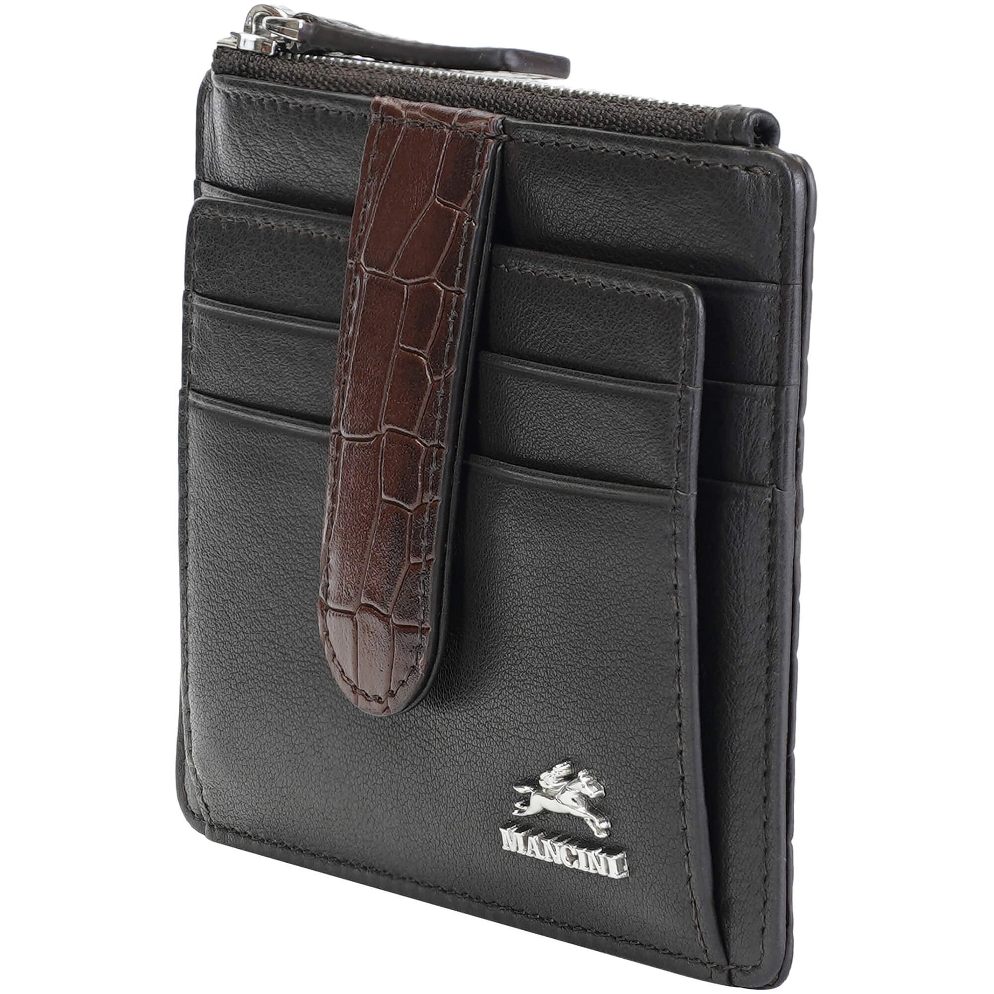Mancini Wallets Mancini Croco2 Women’s Card Case with Enhanced RFID Protection