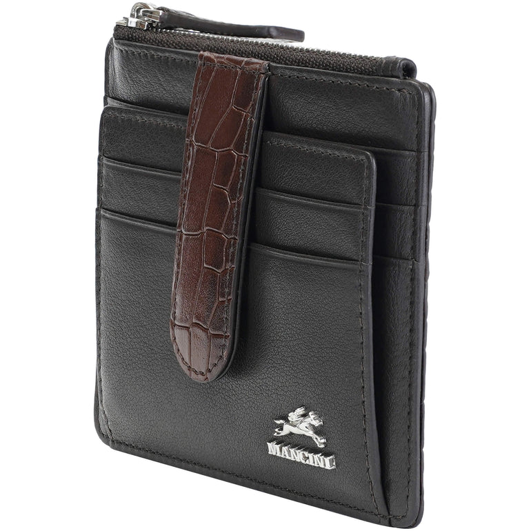 Mancini Wallets Mancini Croco2 Women’s Card Case with Enhanced RFID Protection