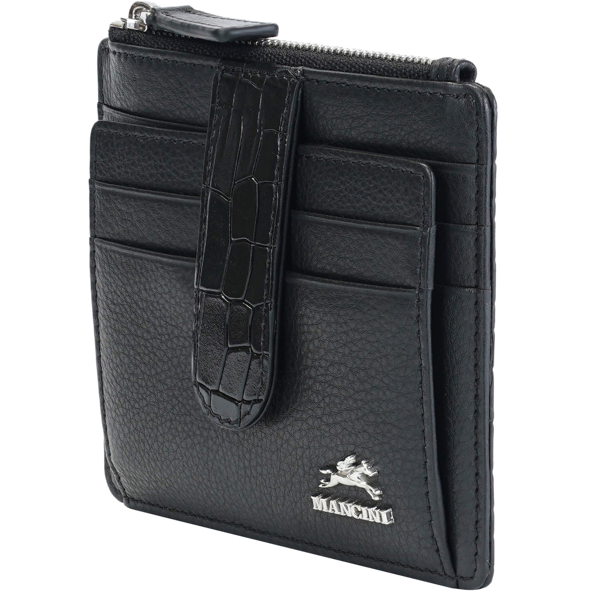 Mancini Wallets Mancini Croco2 Women’s Card Case with Enhanced RFID Protection