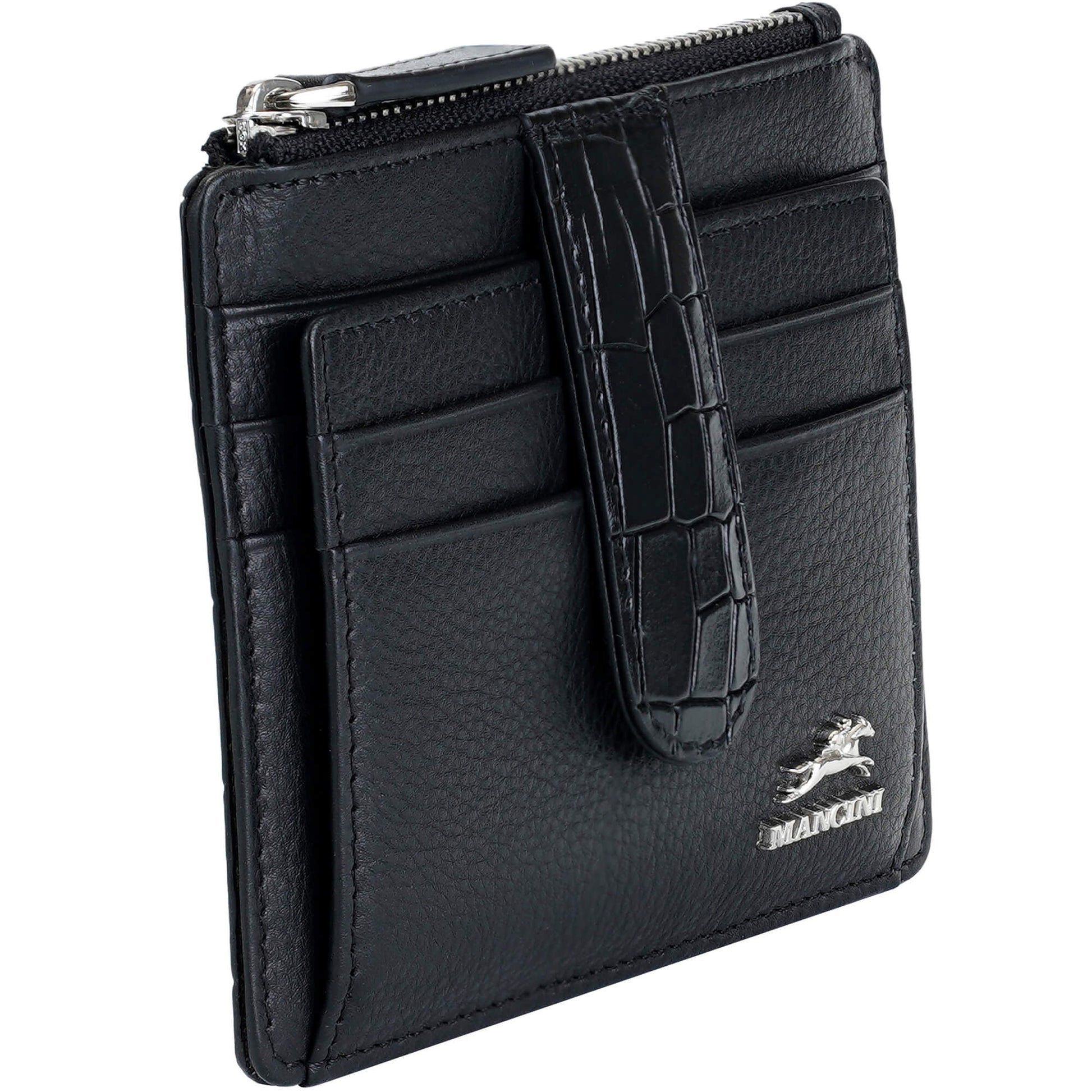 Mancini Wallets Mancini Croco2 Women’s Card Case with Enhanced RFID Protection