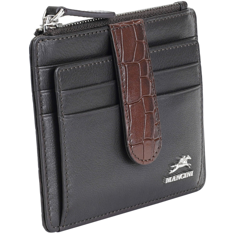 Mancini Wallets Mancini Croco2 Women’s Card Case with Enhanced RFID Protection