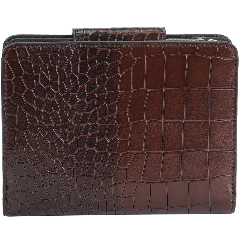 Mancini Wallets Mancini Croco2 Women’s Medium Clutch Wallet with Enhanced RFID Protection