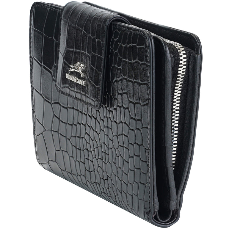 Mancini Wallets Mancini Croco2 Women’s Medium Clutch Wallet with Enhanced RFID Protection
