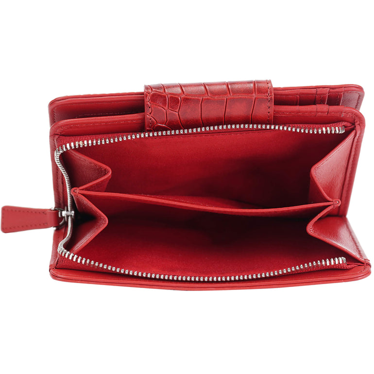Mancini Wallets Mancini Croco2 Women’s Medium Clutch Wallet with Enhanced RFID Protection