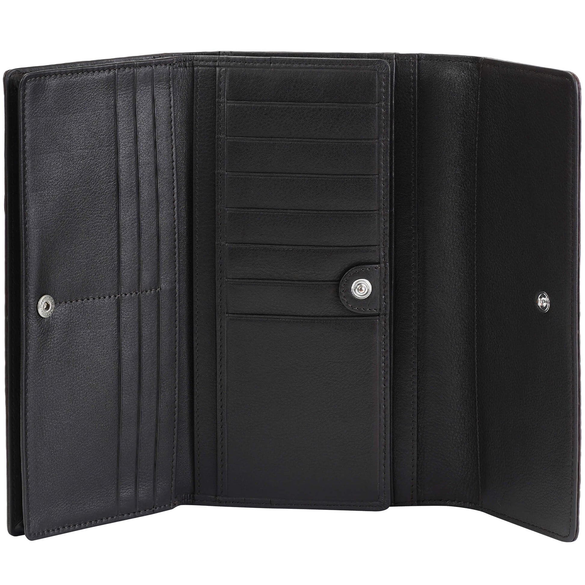 Mancini Wallets Mancini Croco2 Women’s Quad Fold Wallet with Enhanced RFID Security