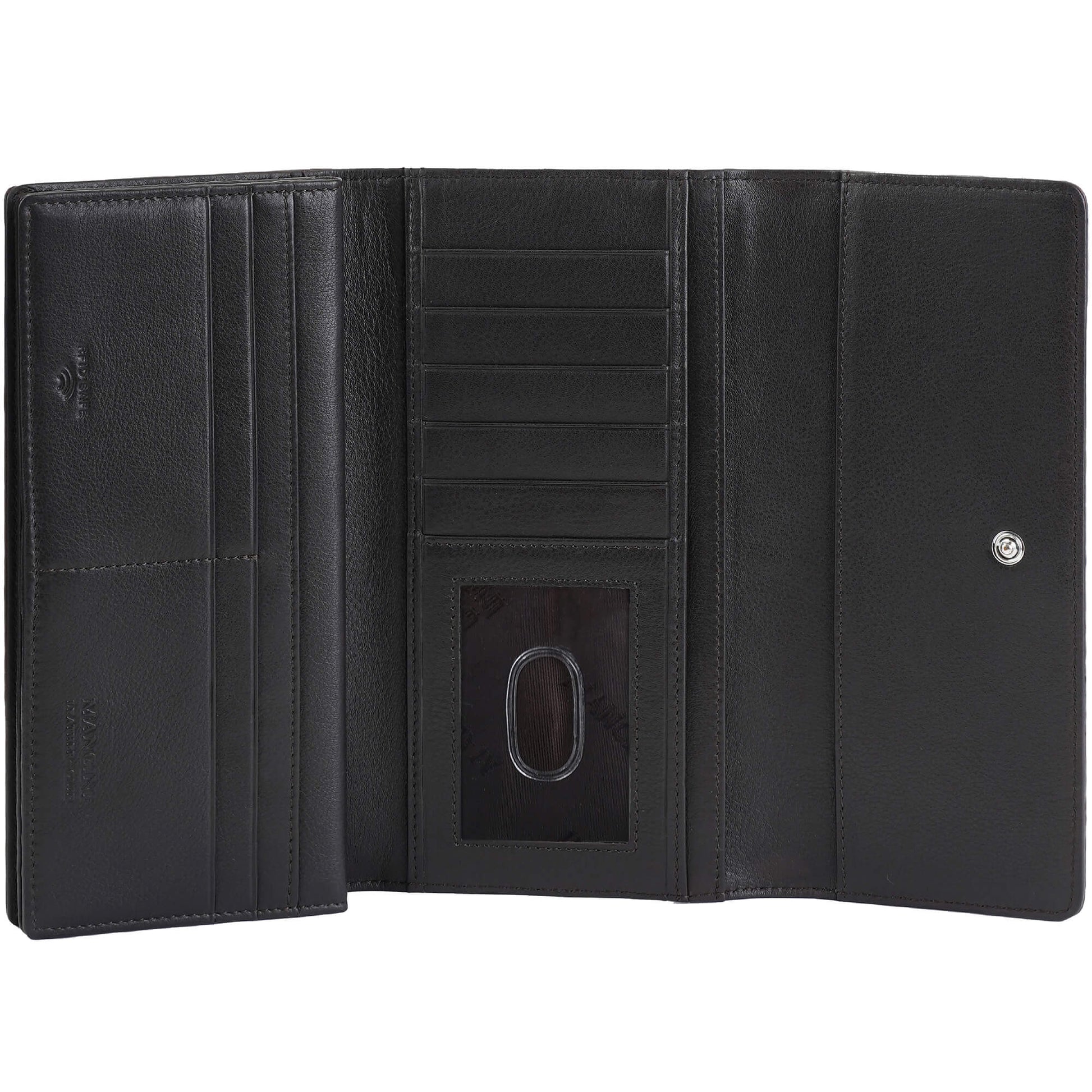 Mancini Wallets Mancini Croco2 Women’s Quad Fold Wallet with Enhanced RFID Security