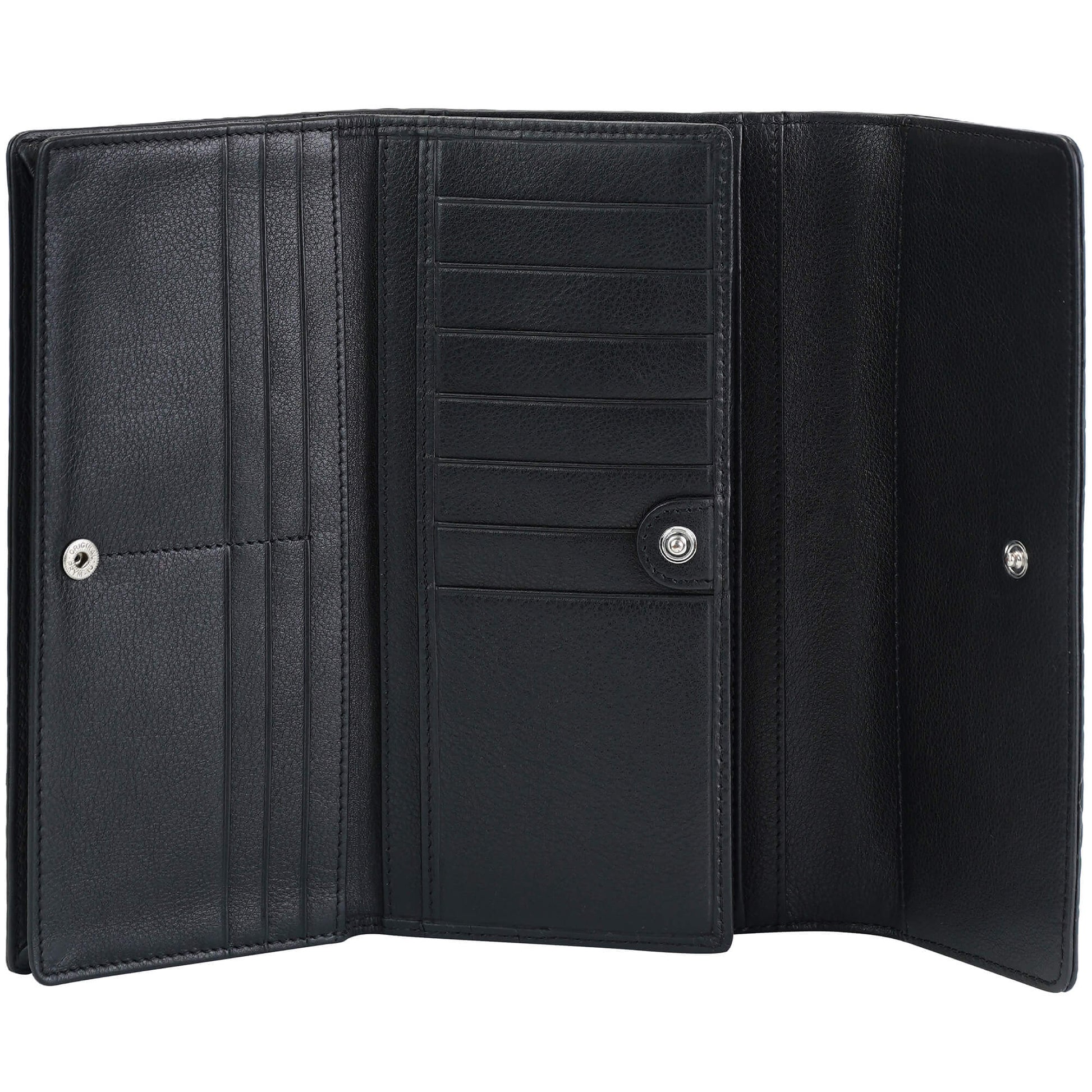 Mancini Wallets Mancini Croco2 Women’s Quad Fold Wallet with Enhanced RFID Security