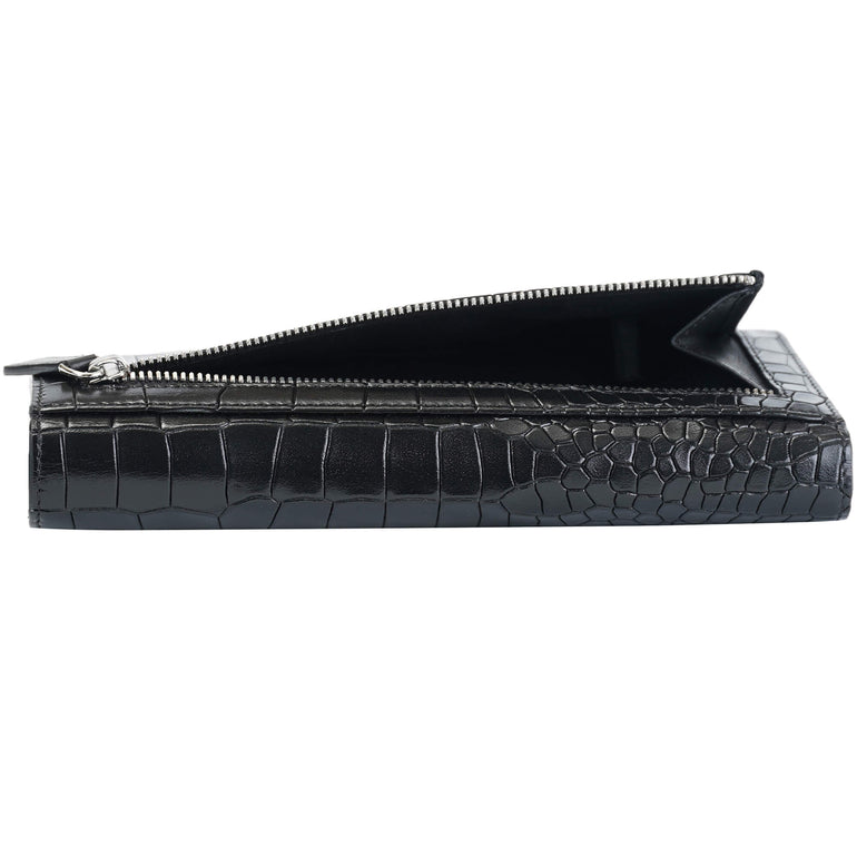 Mancini Wallets Mancini Croco2 Women’s Quad Fold Wallet with Enhanced RFID Security