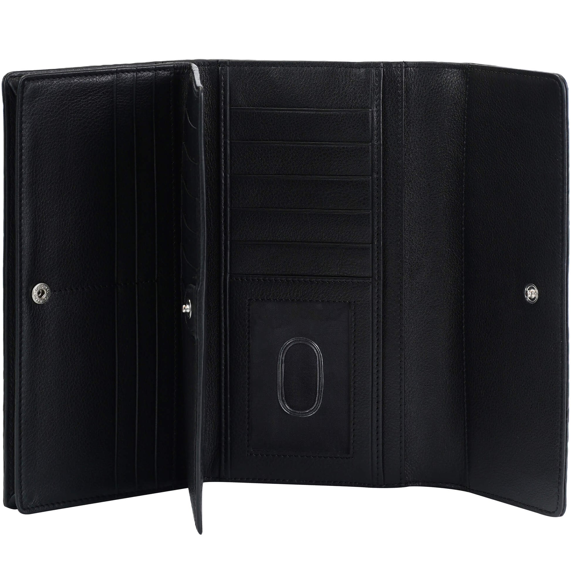 Mancini Wallets Mancini Croco2 Women’s Quad Fold Wallet with Enhanced RFID Security