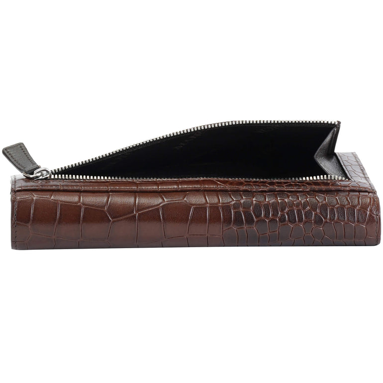 Mancini Wallets Mancini Croco2 Women’s Quad Fold Wallet with Enhanced RFID Security