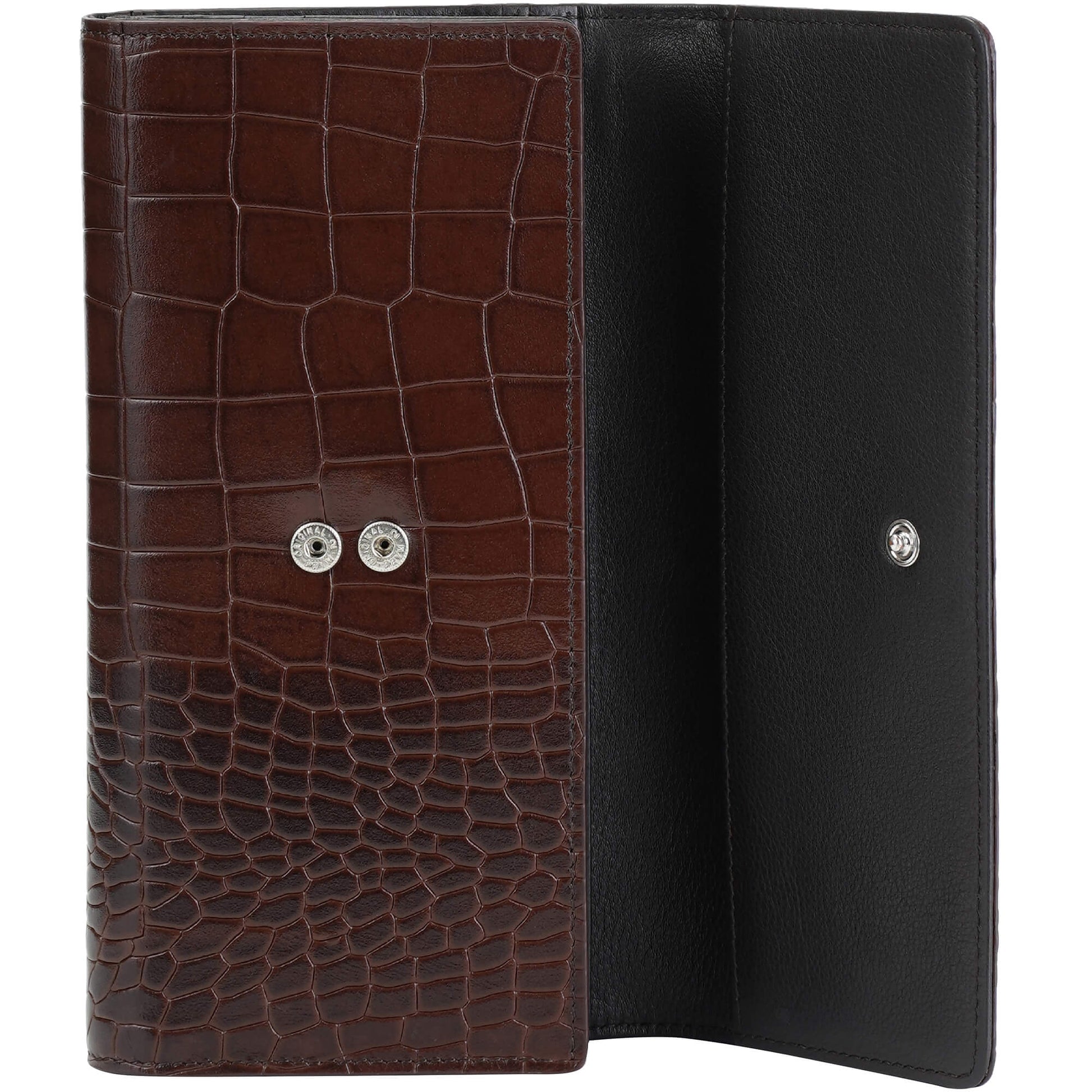 Mancini Wallets Mancini Croco2 Women’s Quad Fold Wallet with Enhanced RFID Security