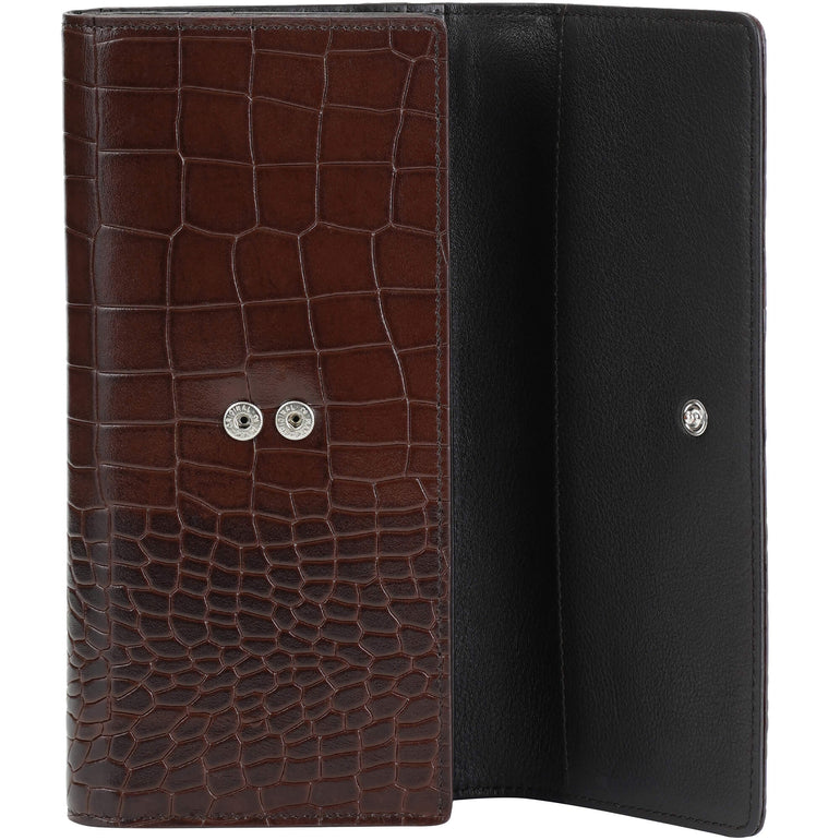 Mancini Wallets Mancini Croco2 Women’s Quad Fold Wallet with Enhanced RFID Security
