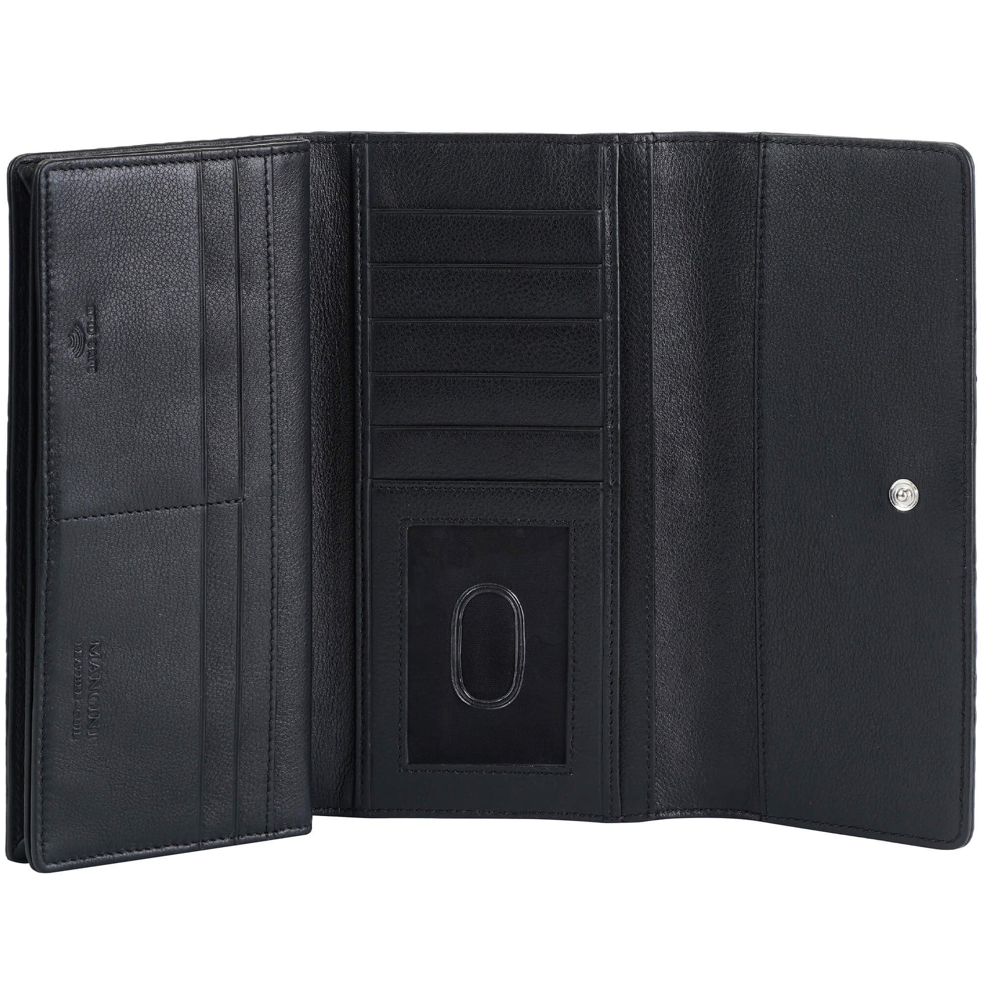 Mancini Wallets Mancini Croco2 Women’s Quad Fold Wallet with Enhanced RFID Security