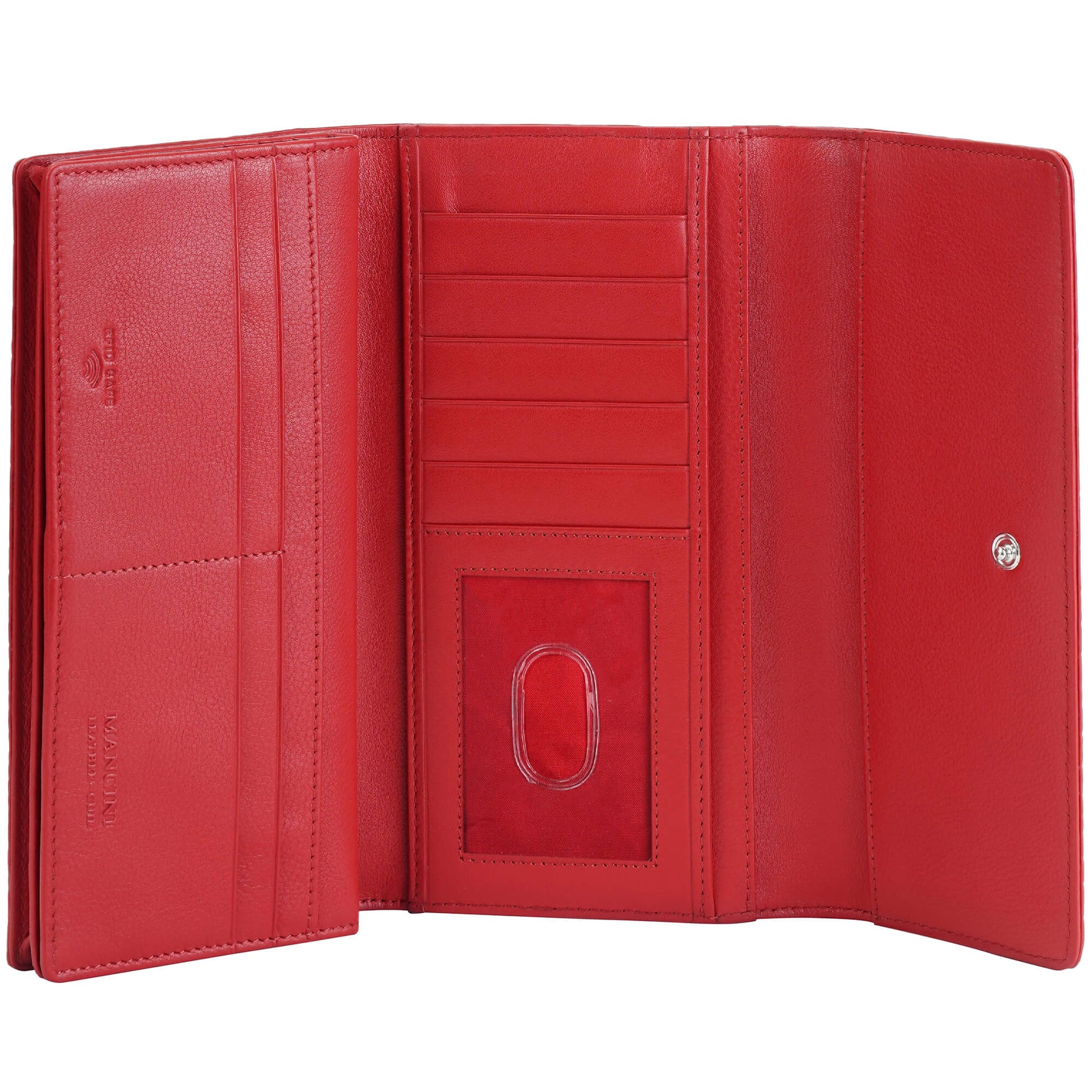 Mancini Wallets Mancini Croco2 Women’s Quad Fold Wallet with Enhanced RFID Security