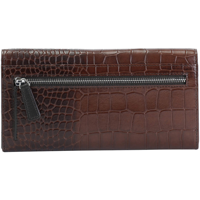 Mancini Wallets Mancini Croco2 Women’s Quad Fold Wallet with Enhanced RFID Security