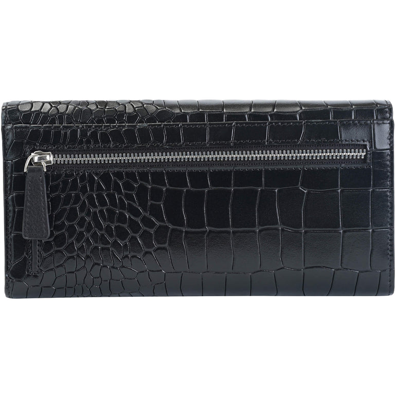 Mancini Wallets Mancini Croco2 Women’s Trifold Wallet with Enhanced RFID Security