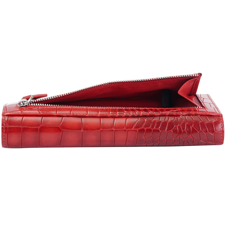 Mancini Wallets Mancini Croco2 Women’s Trifold Wallet with Enhanced RFID Security