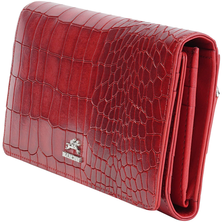 Mancini Wallets Mancini Croco2 Women’s Trifold Wallet with Enhanced RFID Security