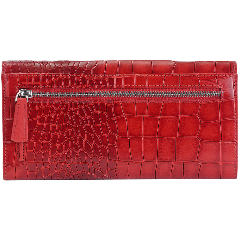 Mancini Wallets Mancini Croco2 Women’s Trifold Wallet with Enhanced RFID Security