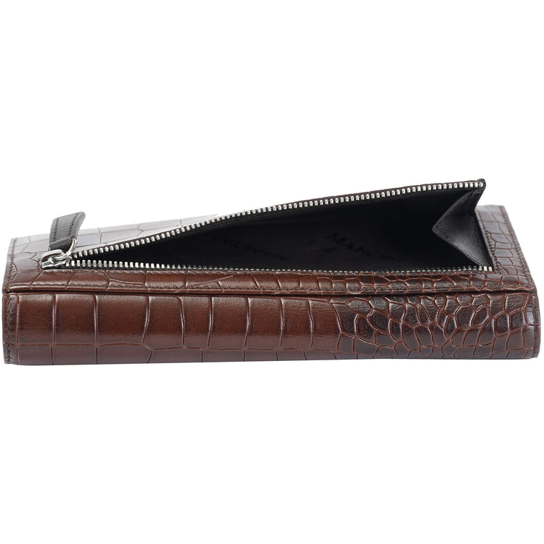 Mancini Wallets Mancini Croco2 Women’s Trifold Wallet with Enhanced RFID Security