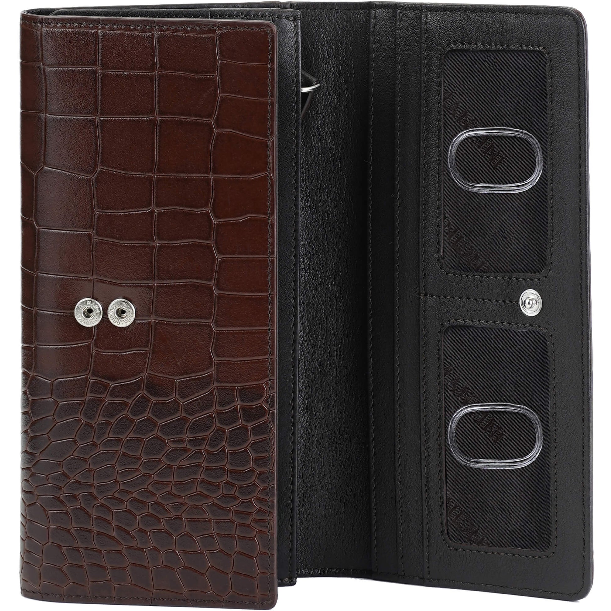 Mancini Wallets Mancini Croco2 Women’s Trifold Wallet with Enhanced RFID Security