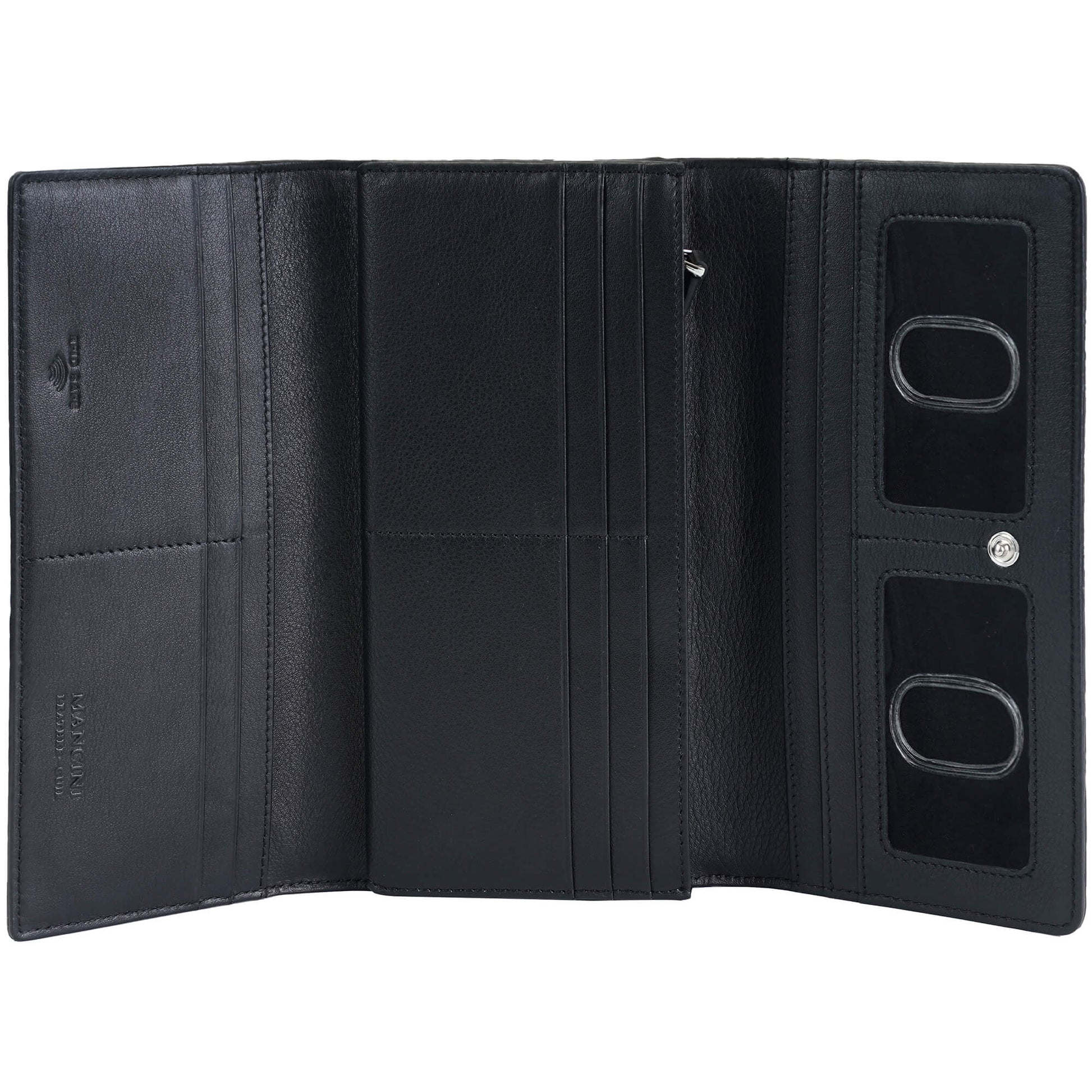 Mancini Wallets Mancini Croco2 Women’s Trifold Wallet with Enhanced RFID Security