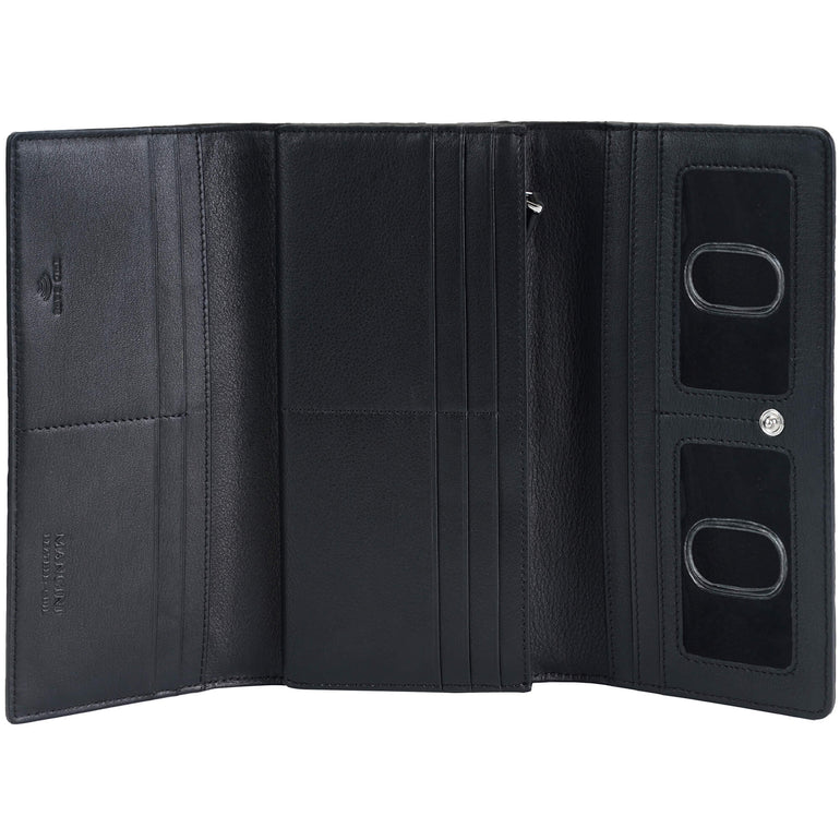 Mancini Wallets Mancini Croco2 Women’s Trifold Wallet with Enhanced RFID Security