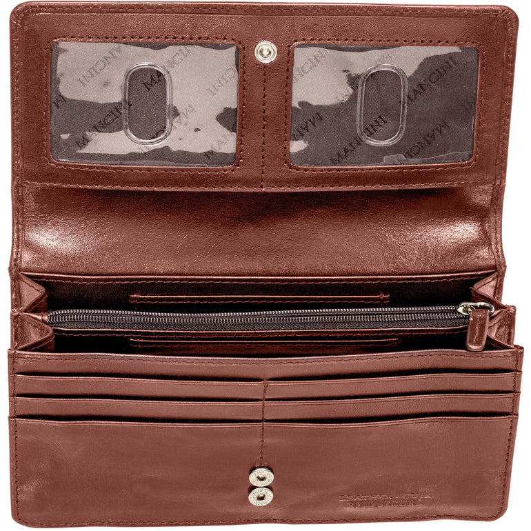 Mancini Wallets Mancini EQUESTRIAN-2 Ladies' RFID Secure Clutch Wallet