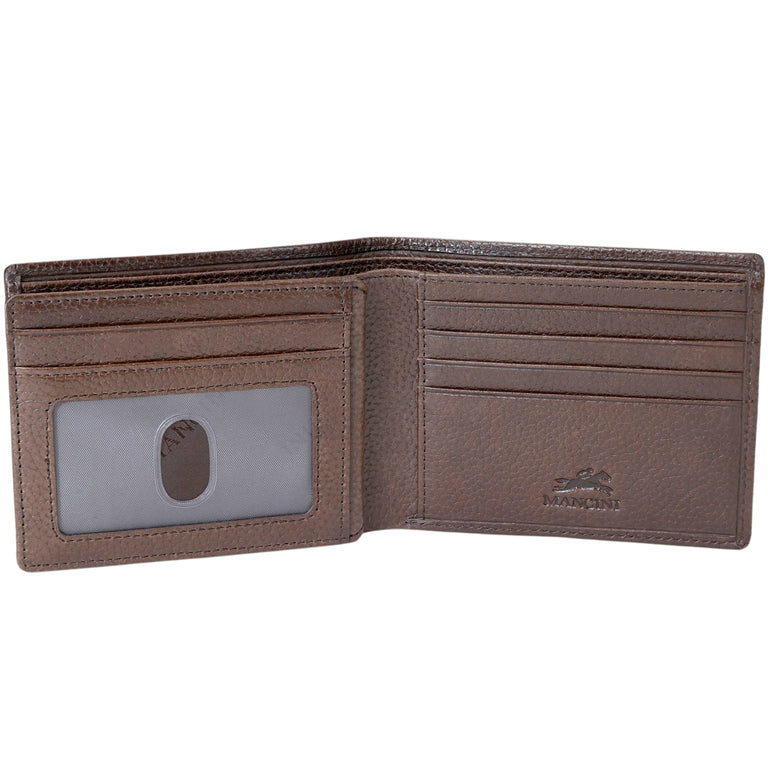 Mancini Wallets Mancini Fifth Avenue RFID Secure Center Wing Billfold