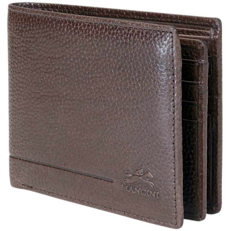 Mancini Wallets Mancini Fifth Avenue RFID Secure Center Wing Billfold