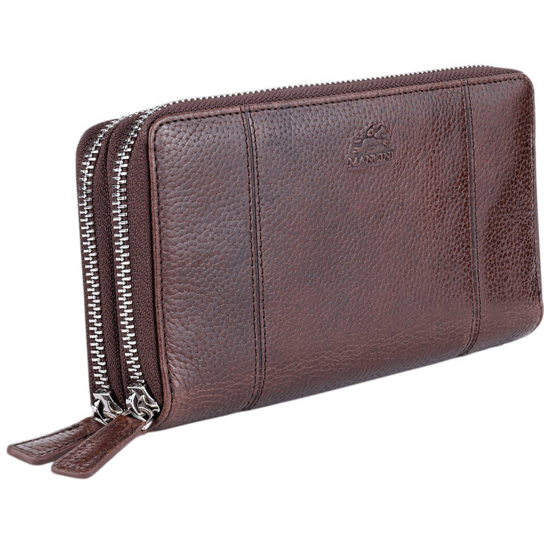 Mancini Wallets Mancini Fifth Avenue RFID Secure Double Zipper Wallet