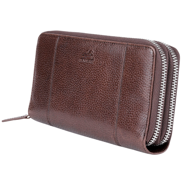 Mancini Wallets Mancini Fifth Avenue RFID Secure Double Zipper Wallet