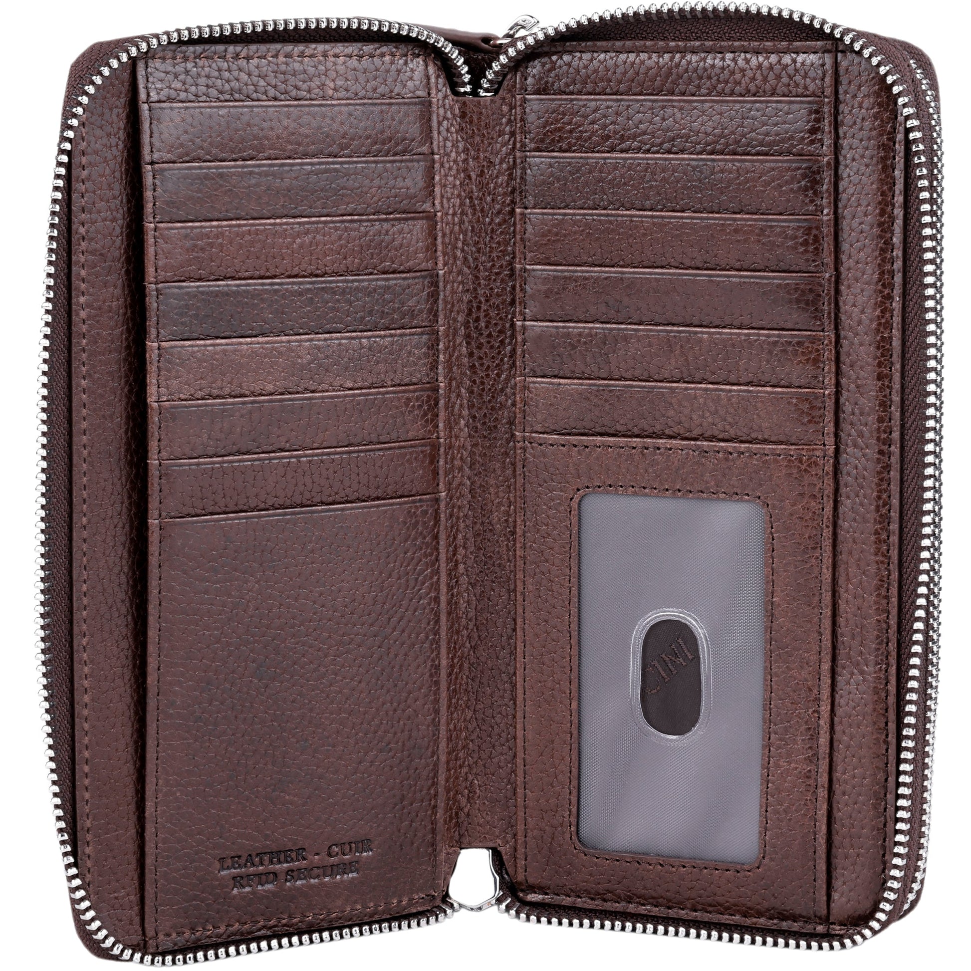 Mancini Wallets Mancini Fifth Avenue RFID Secure Double Zipper Wallet
