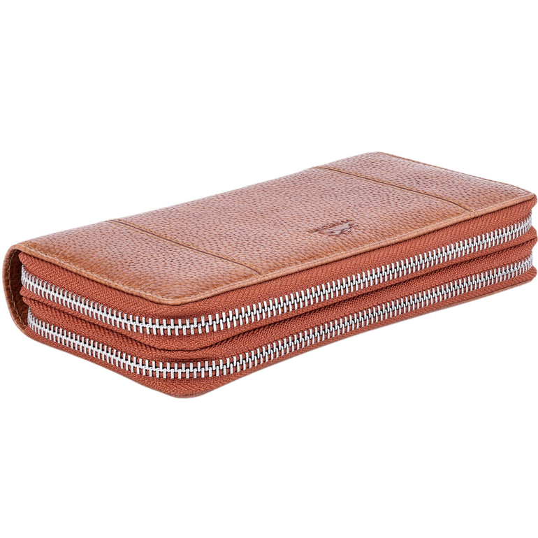 Mancini Wallets Mancini Fifth Avenue RFID Secure Double Zipper Wallet