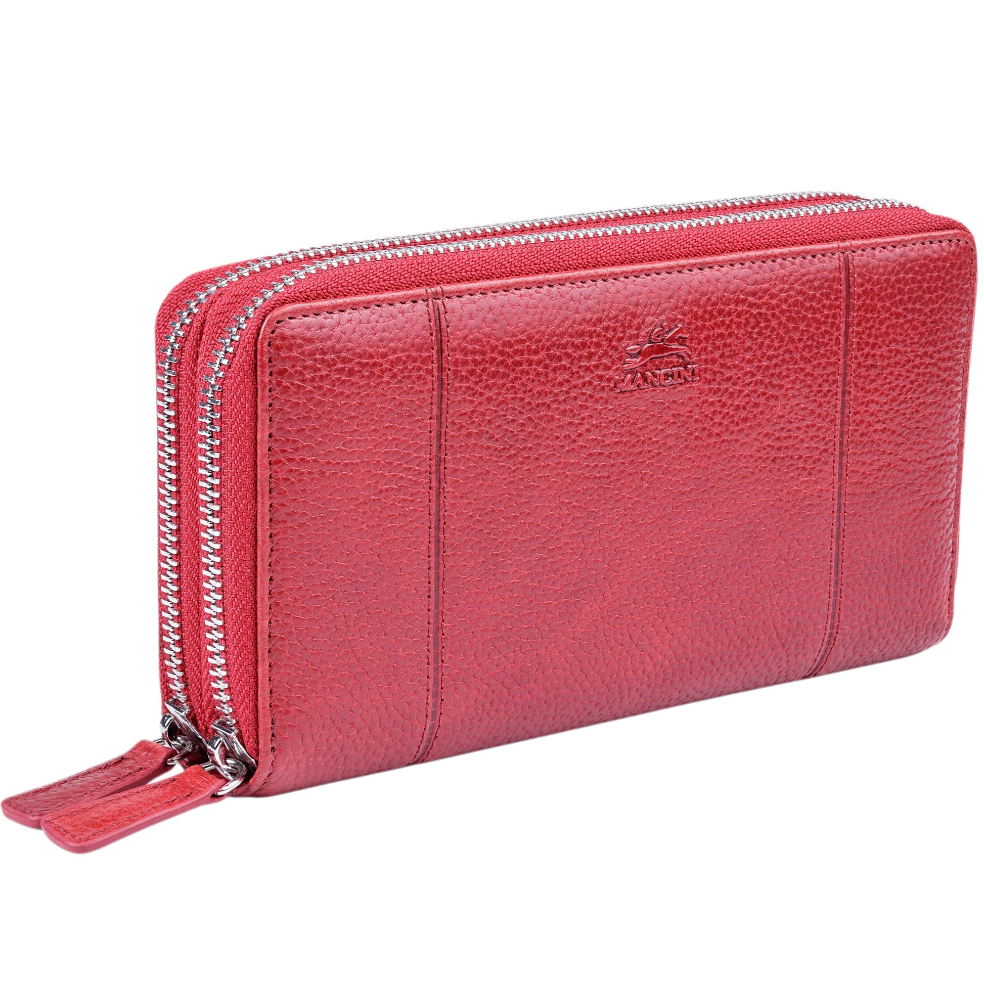 Mancini Wallets Mancini Fifth Avenue RFID Secure Double Zipper Wallet
