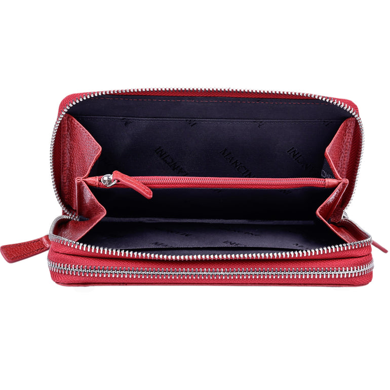 Mancini Wallets Mancini Fifth Avenue RFID Secure Double Zipper Wallet
