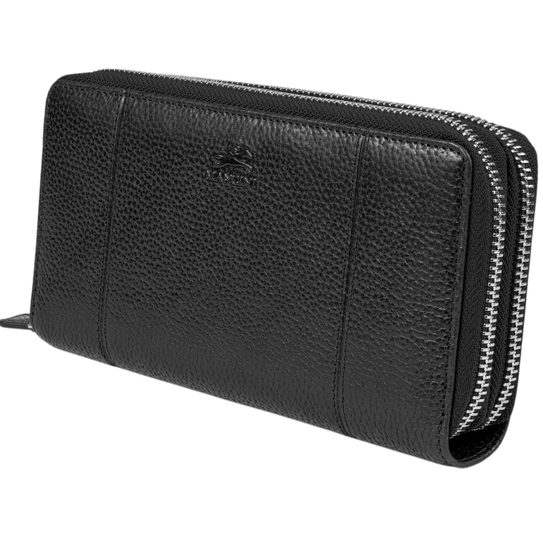 Mancini Wallets Mancini Fifth Avenue RFID Secure Double Zipper Wallet