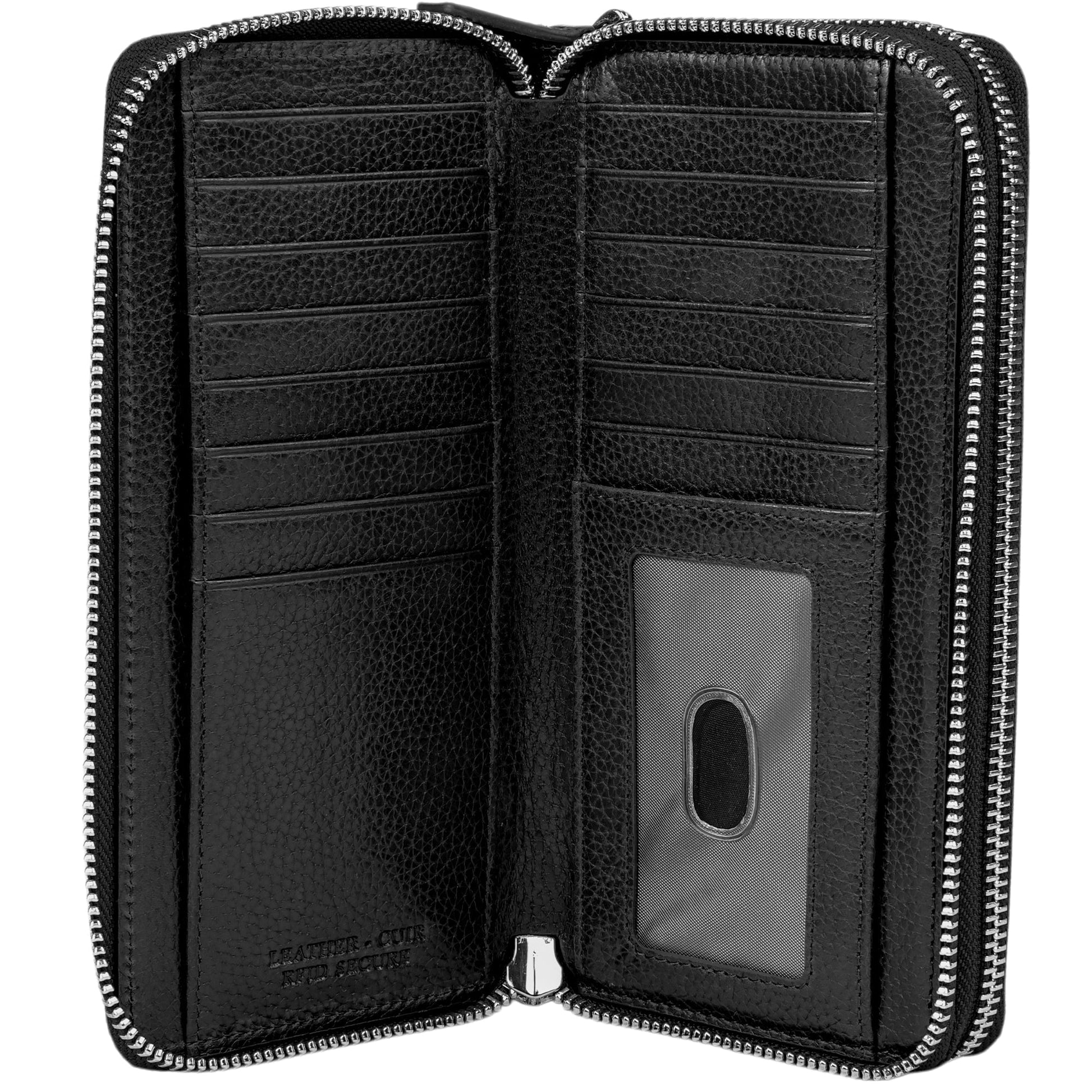 Mancini Wallets Mancini Fifth Avenue RFID Secure Double Zipper Wallet