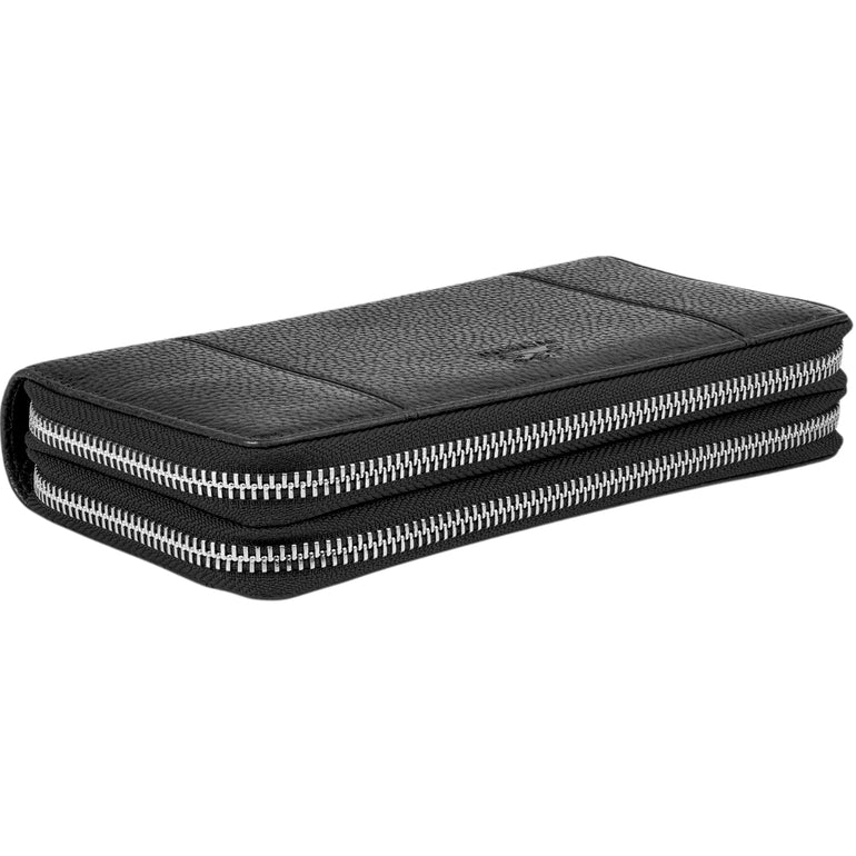 Mancini Wallets Mancini Fifth Avenue RFID Secure Double Zipper Wallet