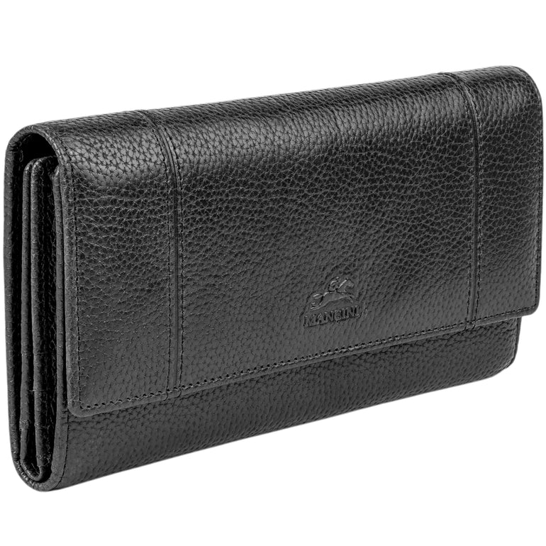 Mancini Wallets Mancini Fifth Avenue RFID Secure Quad Fold Wallet