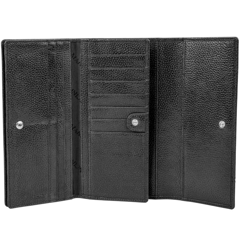 Mancini Wallets Mancini Fifth Avenue RFID Secure Quad Fold Wallet
