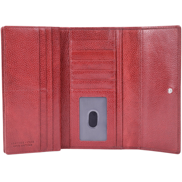 Mancini Wallets Mancini Fifth Avenue RFID Secure Quad Fold Wallet