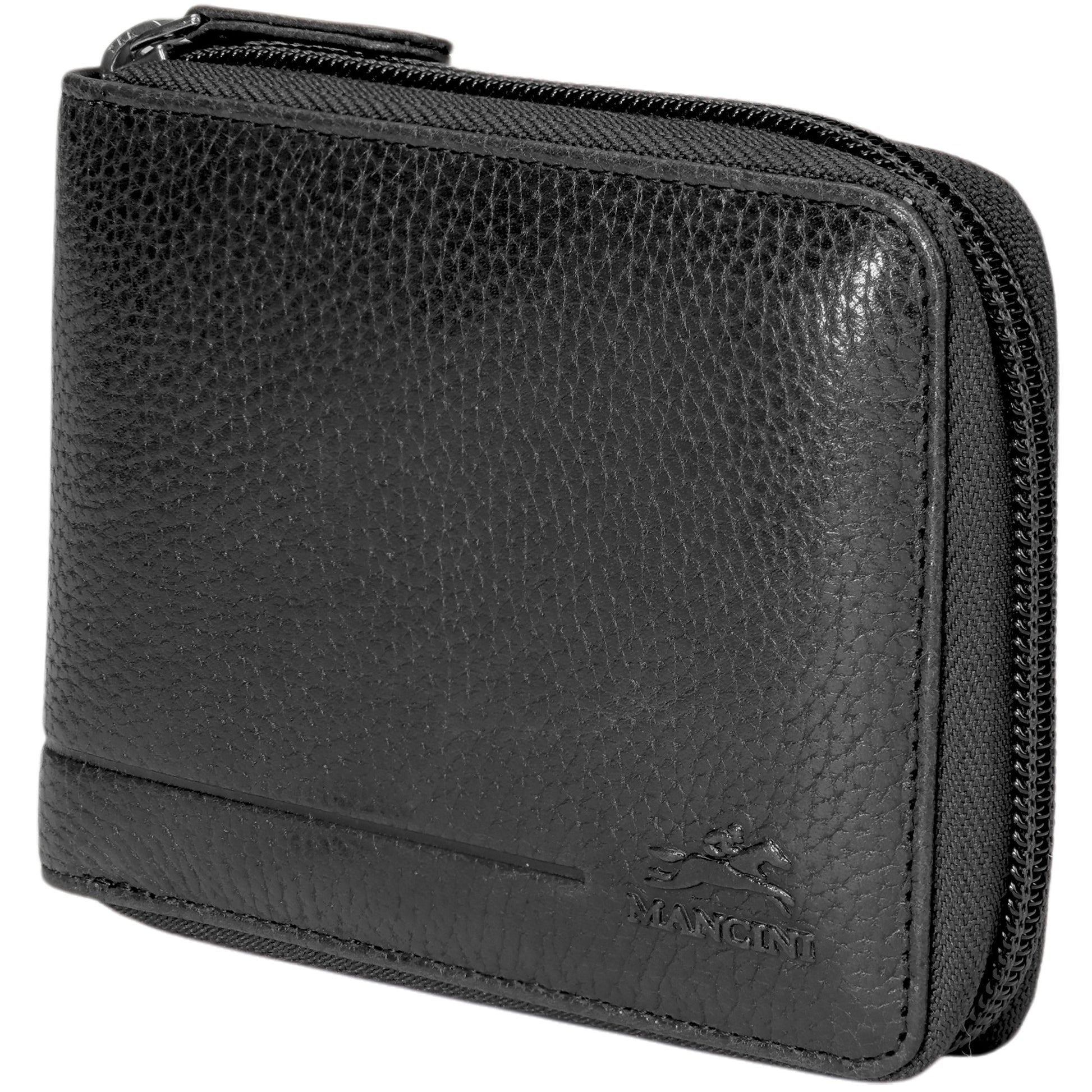 Mancini Wallets Mancini Fifth Avenue RFID Zippered Billfold with Removable Passcase