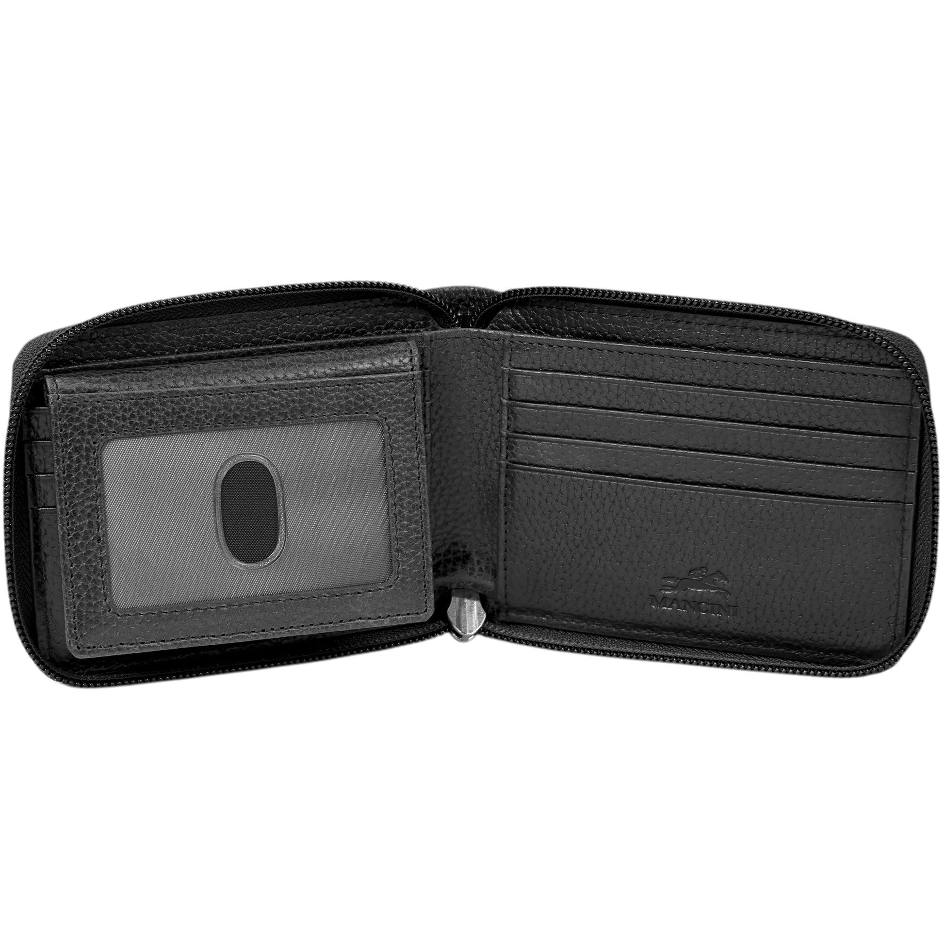 Mancini Wallets Mancini Fifth Avenue RFID Zippered Billfold with Removable Passcase