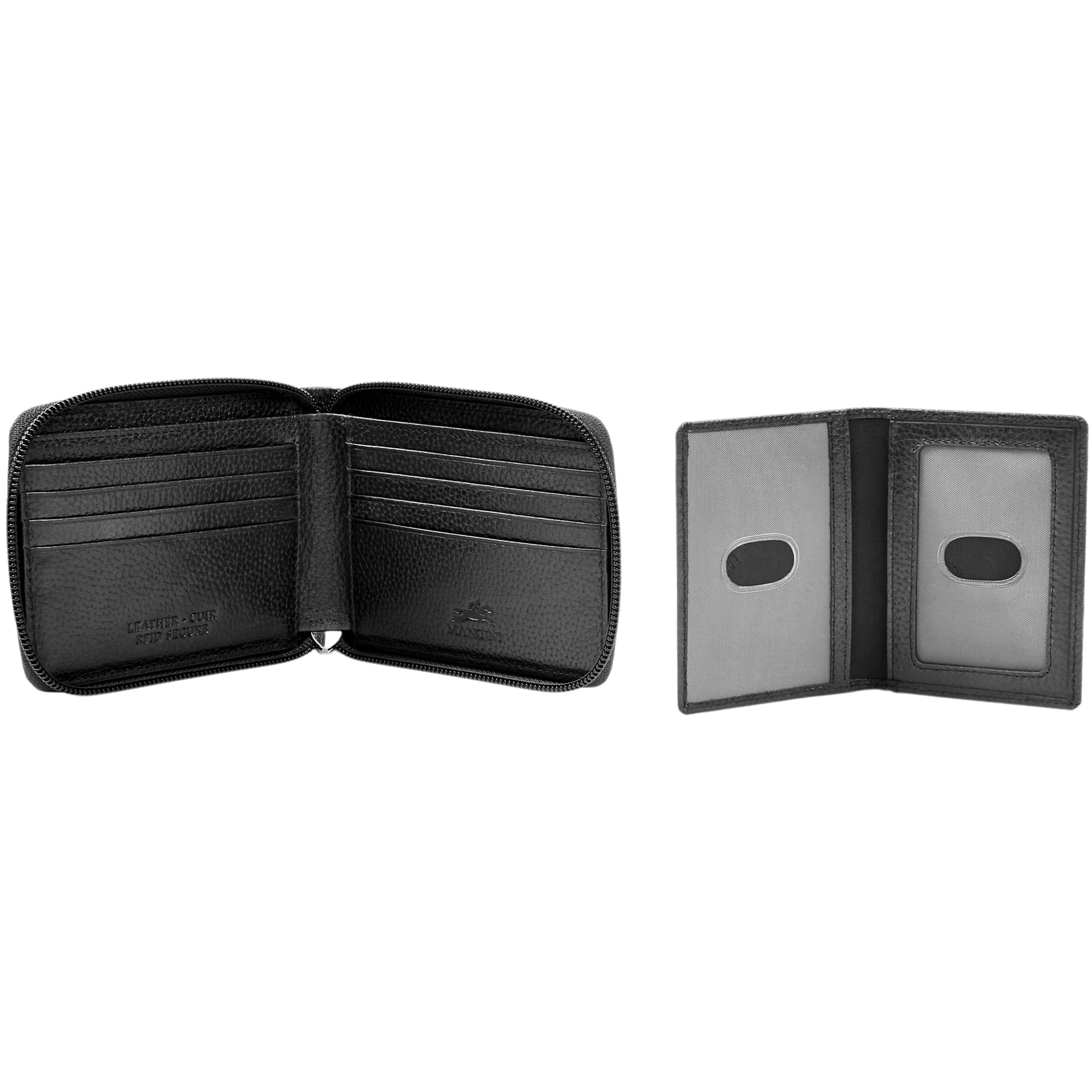 Mancini Wallets Mancini Fifth Avenue RFID Zippered Billfold with Removable Passcase