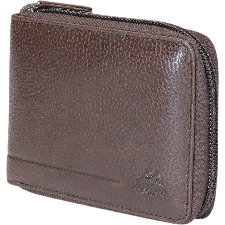 Mancini Wallets Mancini Fifth Avenue RFID Zippered Billfold with Removable Passcase