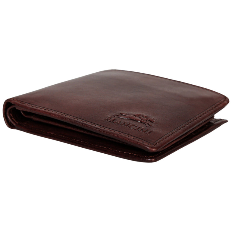 Mancini Wallets Mancini Pelle D’oro RFID Secure Center Wing Billfold
