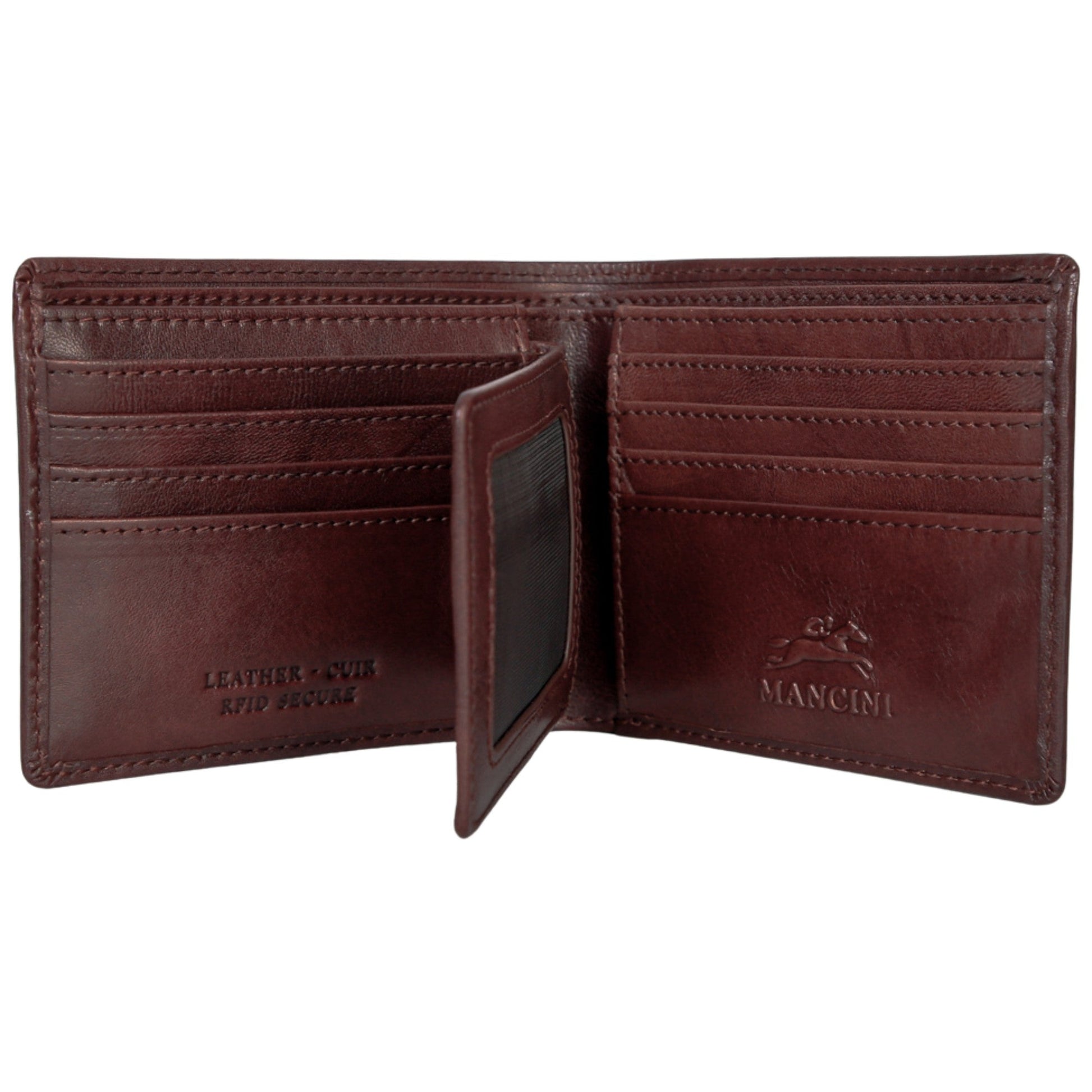 Mancini Wallets Mancini Pelle D’oro RFID Secure Center Wing Billfold