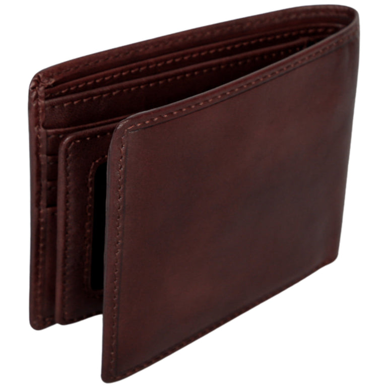 Mancini Wallets Mancini Pelle D’oro RFID Secure Center Wing Billfold